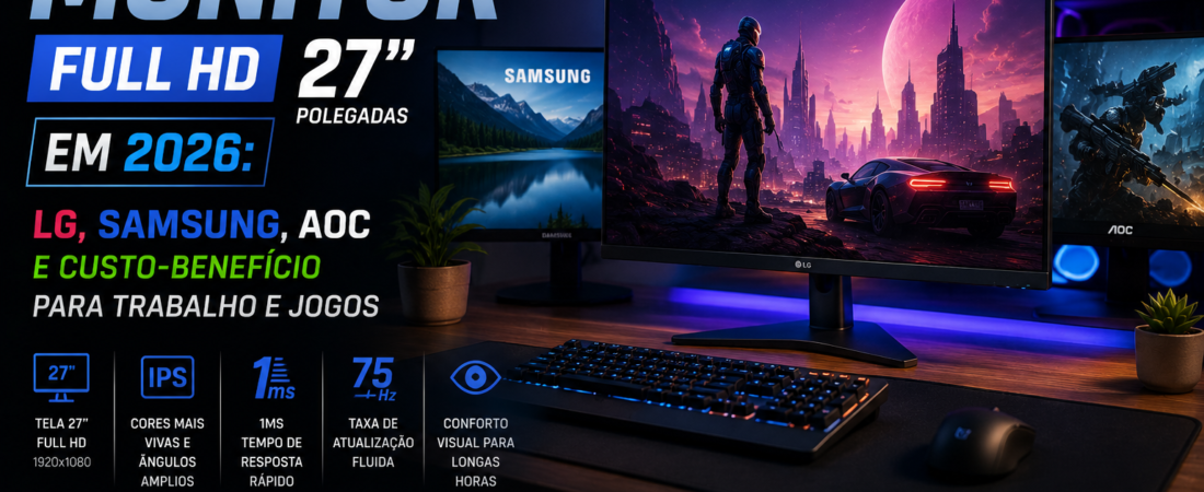 Melhor Monitor Full HD 27 Polegadas em 2026